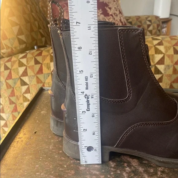 Riding Sport Dover Saddlery Kids Brown Provenance Leather Zip Paddock Boots 5 - Picture 12 of 13